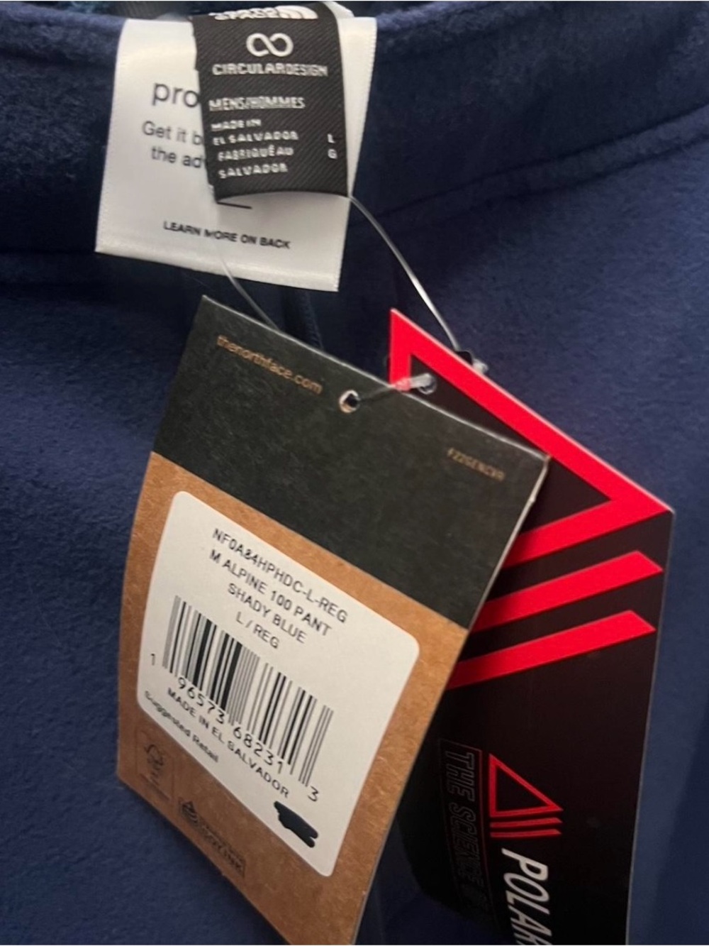 The North Face Polartec Dark Navy Fleece Top and Pants Set size large - Picture 5 of 5